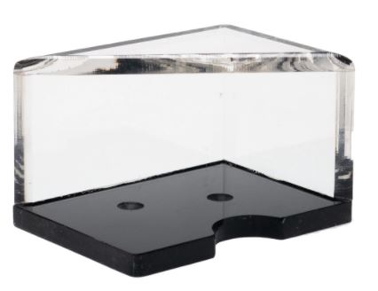 Discard Holder: Clear Lucite with Black Base, 2-Deck main image